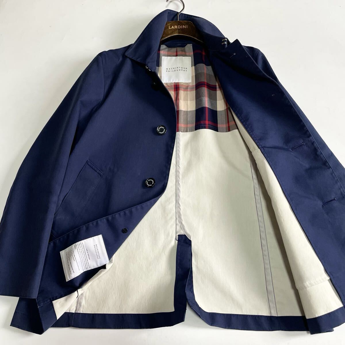 美品　マッキントッシュ　フィロソフィー　ネイビー　コート　紳士　メンズ　Ｌサイズ MACKINTOSH PHILOSOPHY｜マッキントッシュ フィロソフィーの