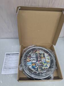 【動作確認済み】 AVIREX アヴィレックス ピンナップガール 掛け時計 ノベルティ品 アメリカン wall clock レトロ調(☆50)