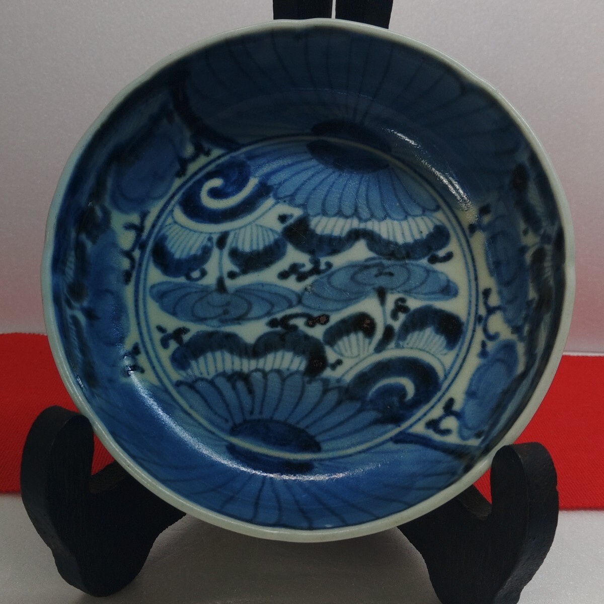 古伊万里 江戸中期色絵金彩染付 なます皿 花リム鉢 古道具 アンティーク 骨董 古伊万里】 色絵金彩牡丹文四寸皿 小皿 10客セット 明治時代