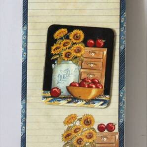 LEGACY (レガシー社)CROCK WITH SUNFLOWERS GROCERY PAD WITH MAGNET