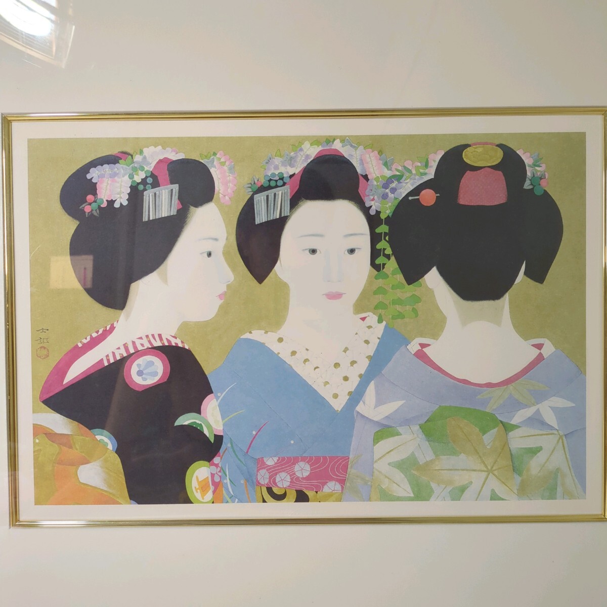 【真作】掛軸　長縄士郎　牡丹　清雅なる薄紅の美　太巻　共箱入　T94 真作】掛軸 長縄士郎 牡丹 清雅なる薄紅の美 太巻 共箱入 T94