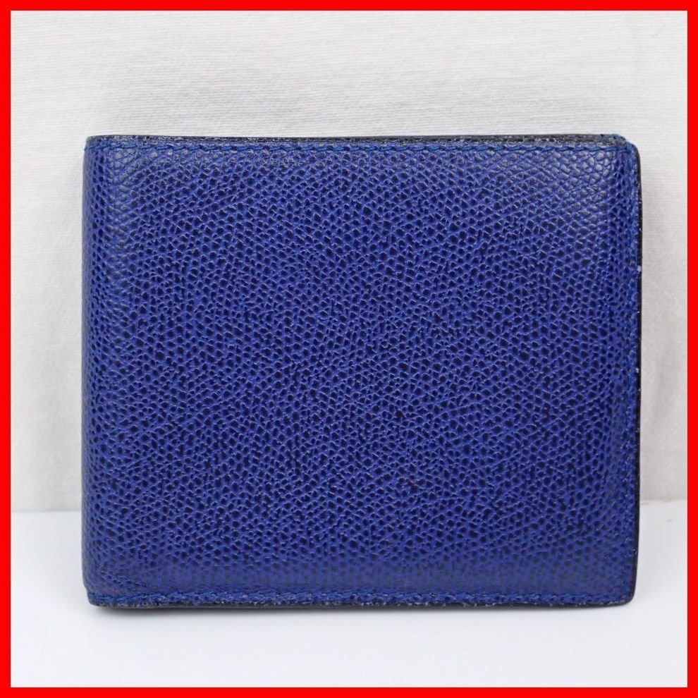 【新品未使用】Valextra 二つ折り財布　青 2025年最新】Yahoo!オークション -valextra 二つ折り 財布の中古