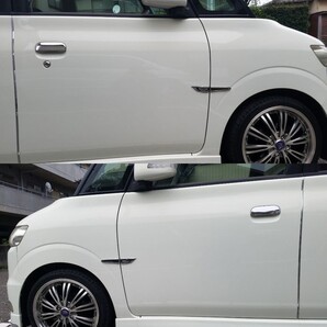 ダイハツ タント 取付例ありカスタムフェンダーメッキモールtype3 クロムメッキ フィン プロテクター ダミー ダクト ガード クロムメッキ