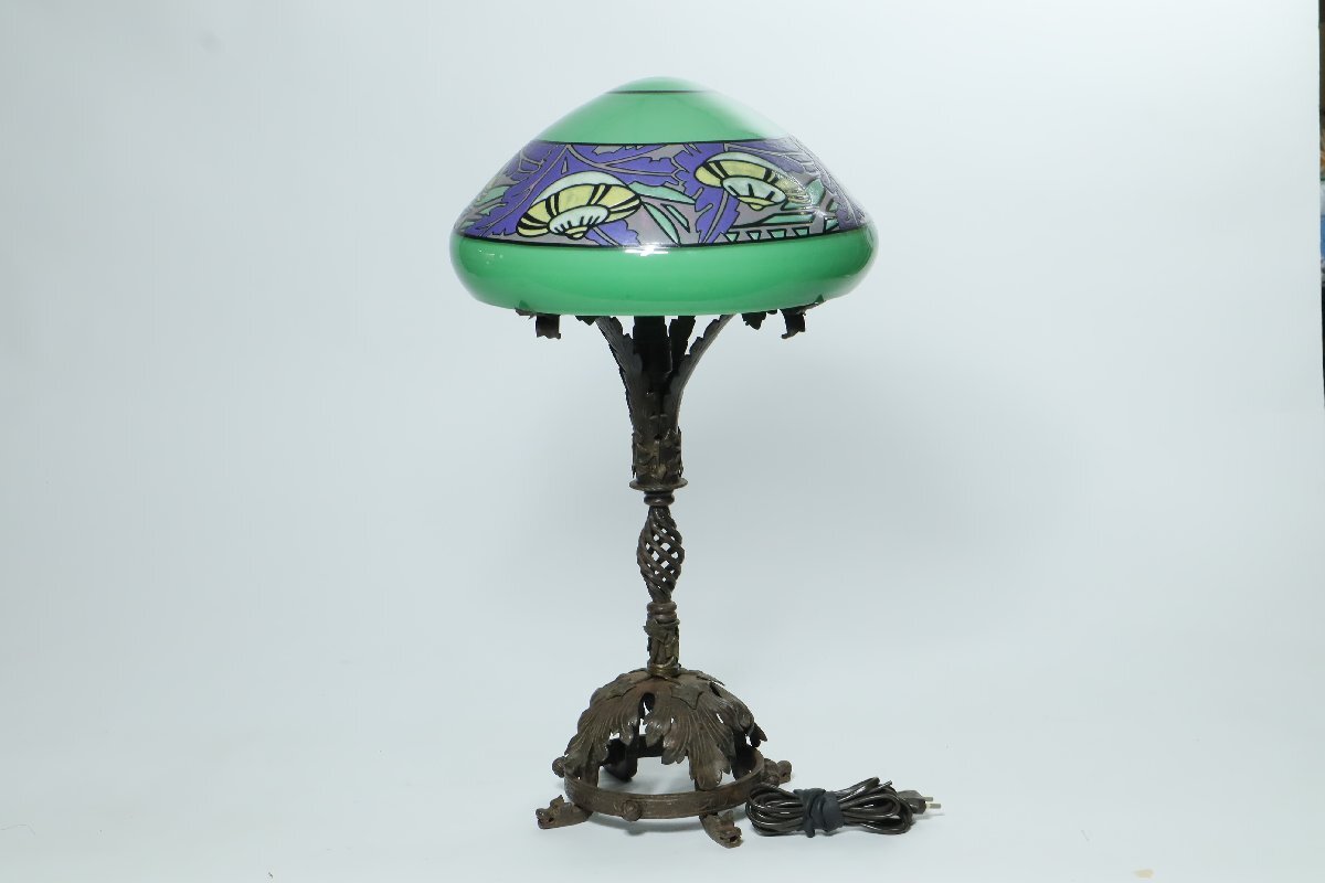 特大【証明書付】高さ42㎝ ドームナンシー 2灯ランプ アンティーク 特大【証明書付】高さ42㎝ ドームナンシー 2灯ランプ アンティーク