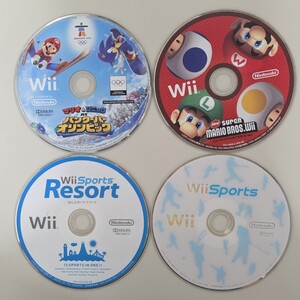 ★即決★送料無料★【Wii】 マリオ&ソニック AT バンクーバーオリンピック・スーパーマリオブラザーズ・Wiiスポーツリゾート・Wiiスポーツ