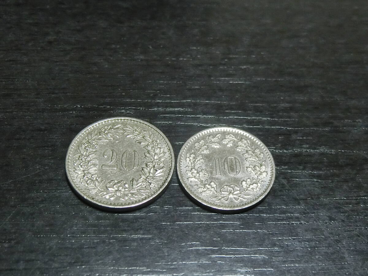 稀少 スイス　1975年 記念プルーフ 5F白銅貨、 オリジナルケース付 1968-1978年 スイス 5フラン 白銅貨2点セットの通販 by