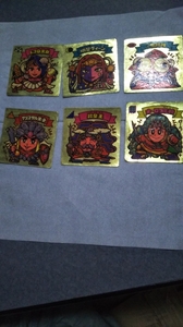 即決 旧ビックリマン 金色 天使 背景 劣化 4枚 バラ売り価格 ロッテ チョコ版 8弾