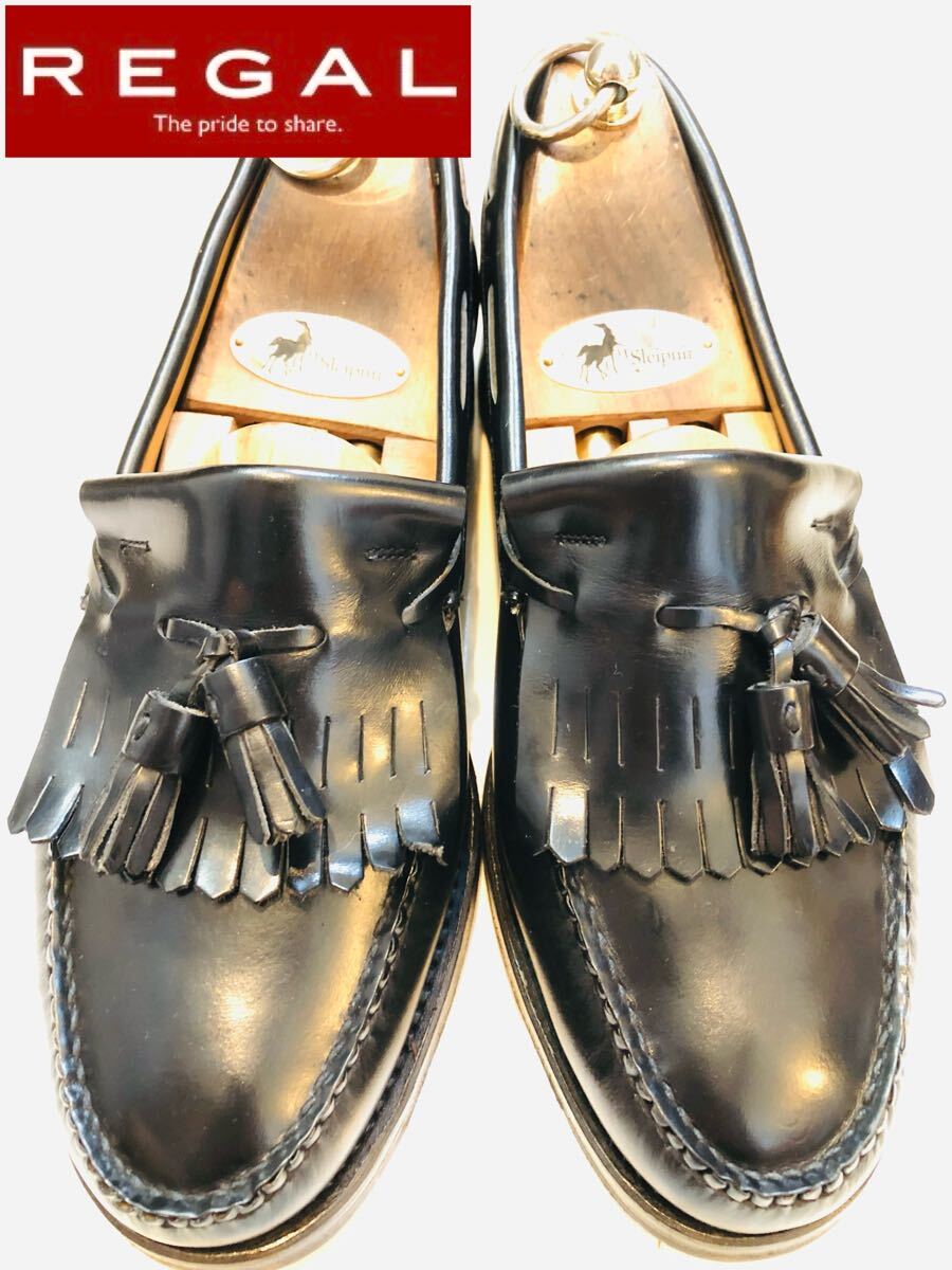 【専用ページ】リーガル　インペリアルグレード　タッセルローファー24.5cm 黒いタッセルローファー（中古のリーガルその22） | Freek2Freek