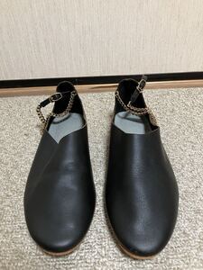 激レア☆ficce by ficcdesign studio レザーフラットシューズ ブラック? 37 レディース23.5cm位?