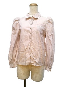 evelyn 胸刺繍パフスリーブ ブラウス エブリン