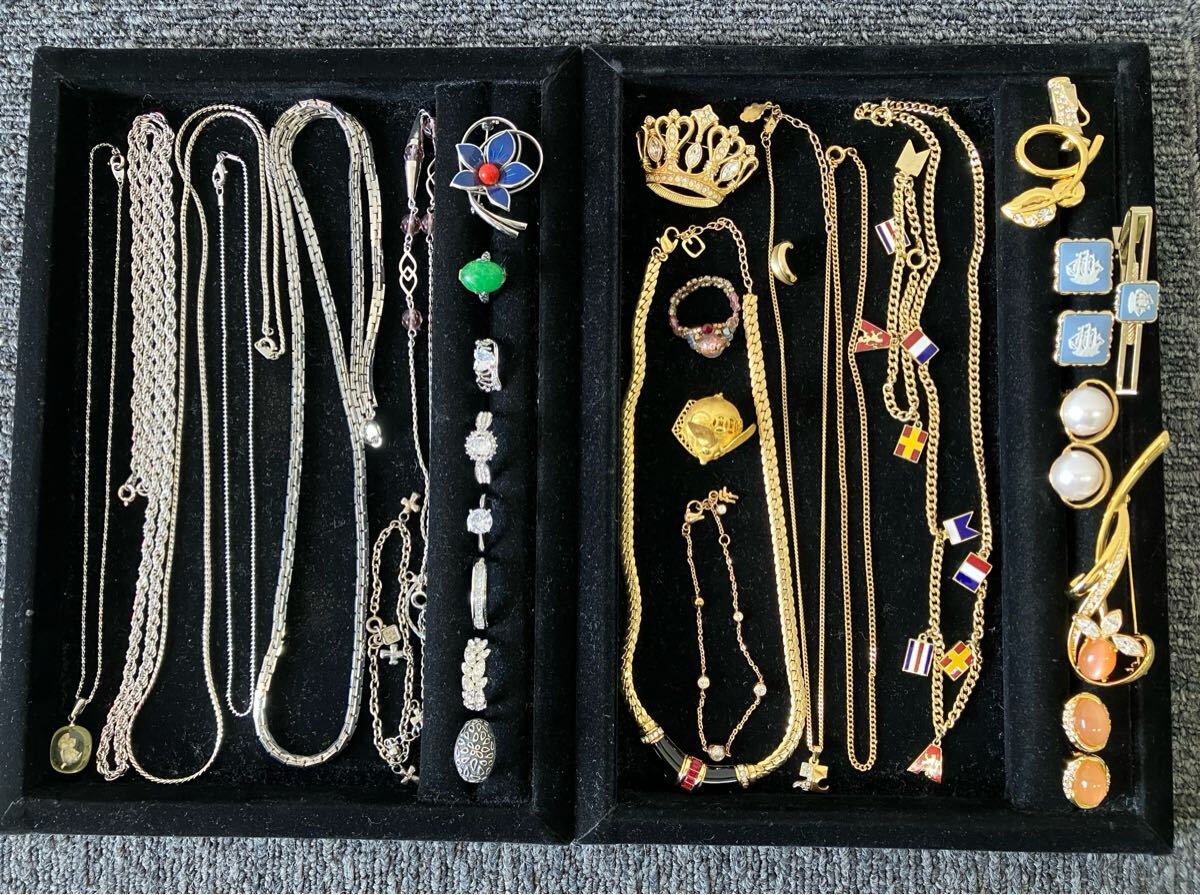 ♥メッキジュエリーなど　大量おまとめ Yahoo!オークション -「メッキ アクセサリー まとめて」の落札