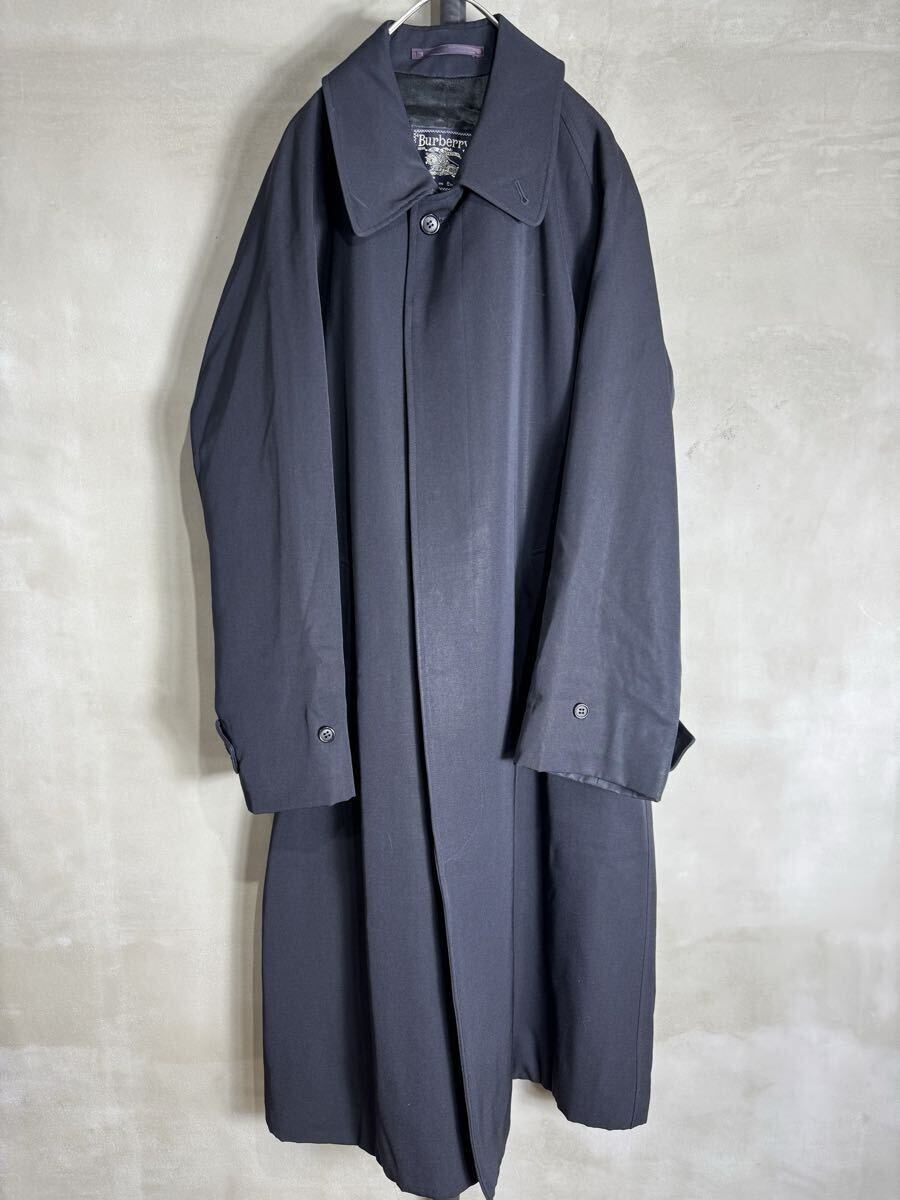 【激レア】Burberry スペシャル 一枚袖 ウールコート ネイビー 52 激レア】Burberry スペシャル 一枚袖 ウールコート ネイビー 52