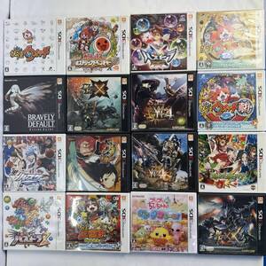 ニンテンドー3DS 16本 まとめ売り 妖怪ウォッチ 閃乱カグラ パズドラZ ゲームソフト ジャンク 動作未確認 長期保管品 F2DS16e R7905