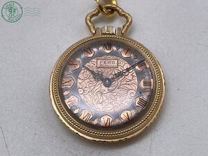 BI0706761 △FERO Feldmann フェローフィールドマン 手巻き 懐中時計 ポケットウォッチ アナログ ローマン ゴールド系 2針 稼働 中古