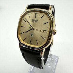 稼働品◆希少◆SEIKO◆セイコー 腕時計 ツインクォーツ オクタゴン ゴールド 電池交換済み メンズ時計 ベルト交換済み