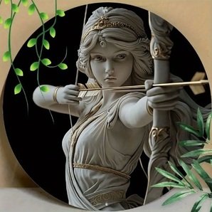 入荷!アテナ① 輝く瞳を持った者 都市守護者 梟 ブリキ/アルミ看板 ラウンド