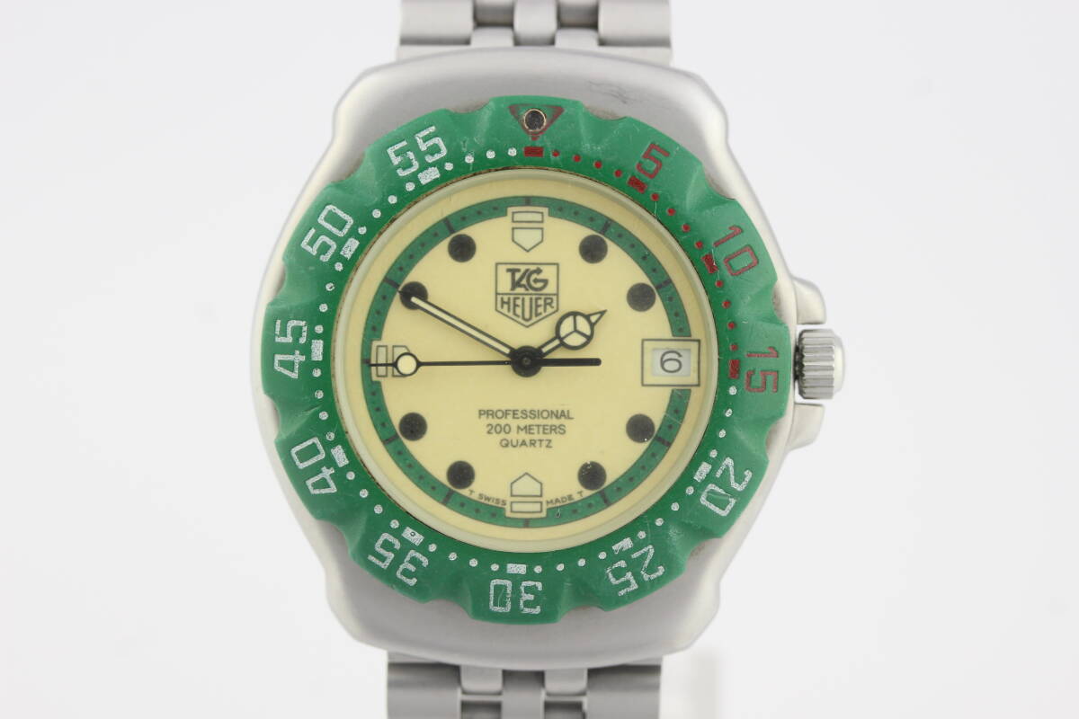 美品 TAG Heuer 372.513 メンズ グリーンラバーベルト 稼働品 美品 TAG Heuer 372.513 メンズ グリーンラバーベルト 稼働品