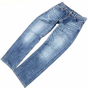 リーバイス ★ LEVIS 533 自然な色落ち感◎ デニムパンツ ジーンズ インディゴ ユーズド加工◎ W30 アメカジ ストリート 00533-0034■Ja393