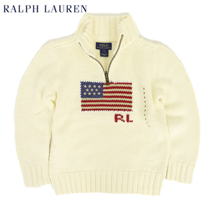  new goods outlet 877 6 size polo Polo Ralph Lauren for children boys half Zip America national flag sweater 