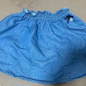 petit main. サイズ100 デニム色スカート