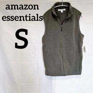 amazon essentials フリースベスト グレー Mサイズ