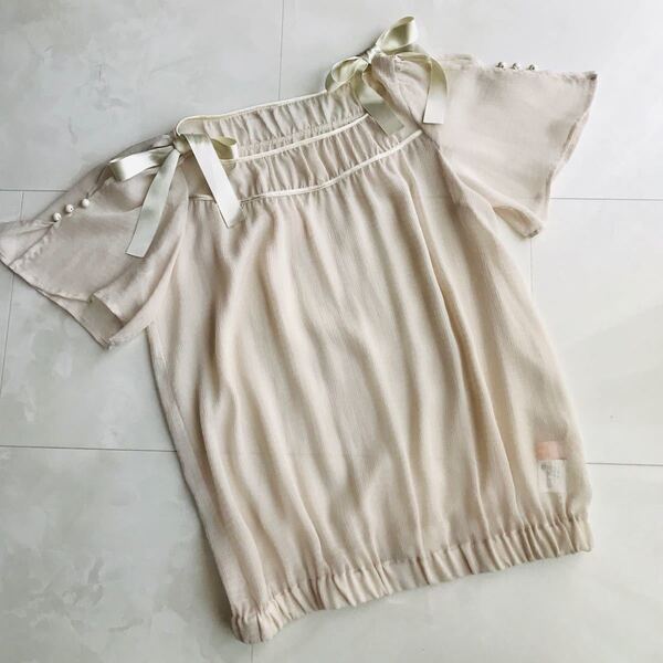 ミニマムMINIMUM★肩リボンが可愛いシフォンブラウス ワールド