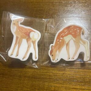 鹿 シカ しかクリップ 2点まとめ売り 動物園 アニマル セット売り 京都府 京都市 奈良県 奈良公園 奈良の鹿 文房具 書類整理