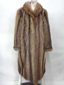  raccoon fur fur * coat american size 4-6 lining new goods 