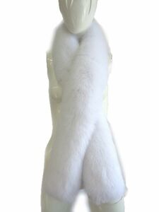  custom-made white fox fur fur * muffler / stole 