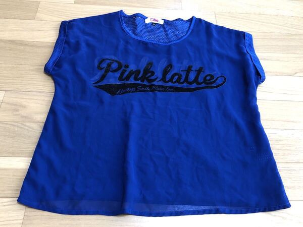 ピンクラテ 半袖カットソー 150センチ トップス キッズ ジュニア 女の子 メッシュ 袖なし pink latte