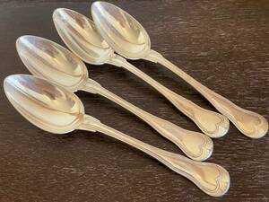  Chris to full shino n original silver plating made table spoon 4ps.@/21cm/Chinon/419