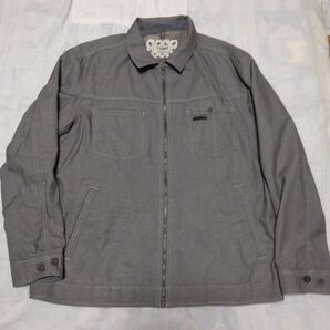 ワッペン傷み Crocodile 薄手 裏地付き 水洗い可 グレー ブルゾン