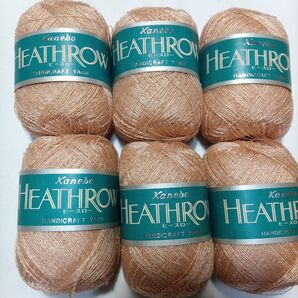 3カネボウ毛糸ヒースロー6玉ピンク系
