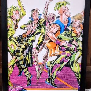 【501】 ジョジョの奇妙な冒険 5部 黄金の風 暗殺者チーム&ドッピオ【額装両面 A4ポスター】