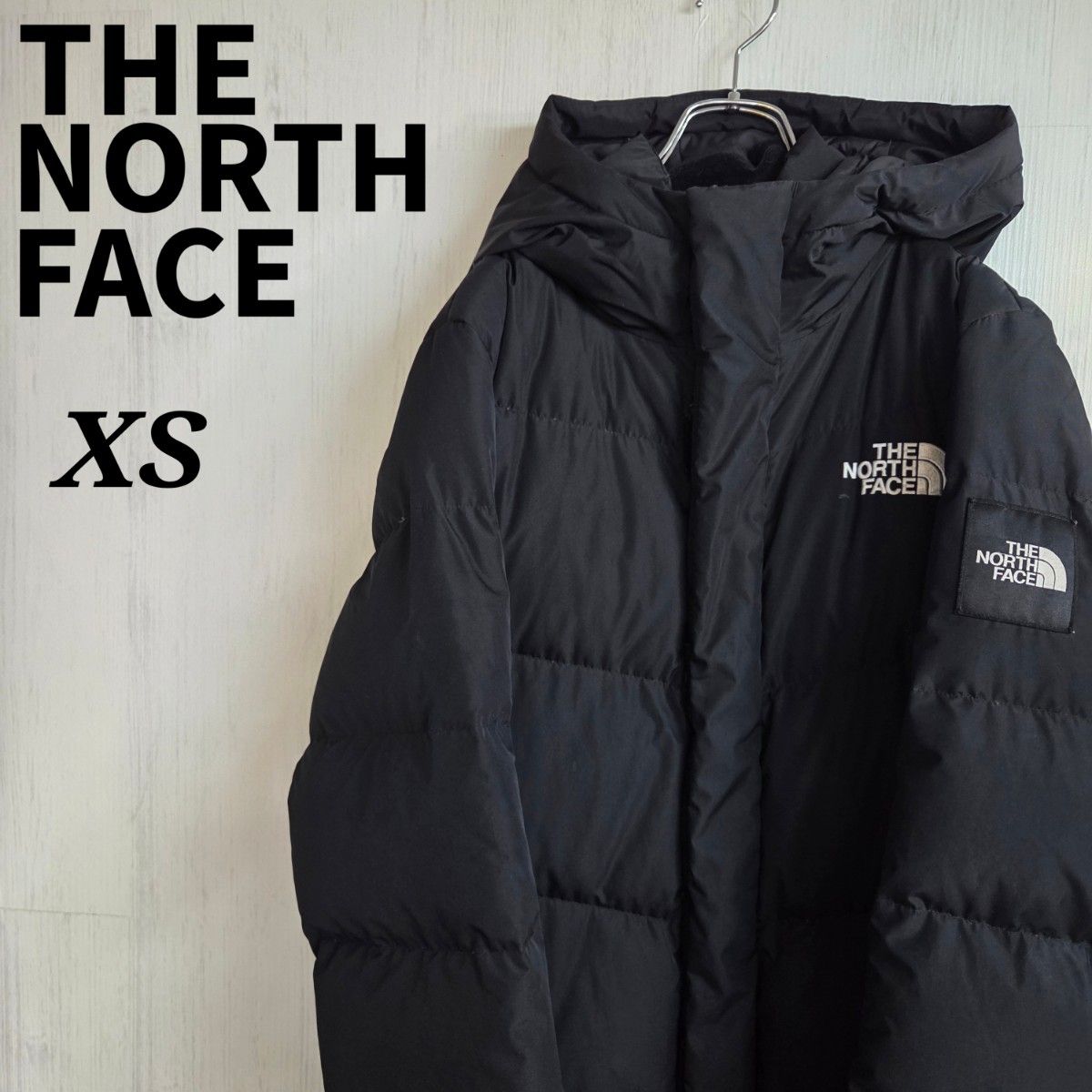 THE NORTH FACE ザノースフェイス　ダウンコートジャケット　XS　ブラック　刺繍ロゴ