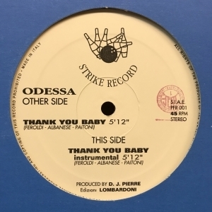 12inchレコード ODESSA / THANK YOU BABY