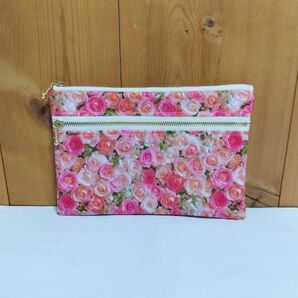 ダブルファスナーポーチ ハンドメイド