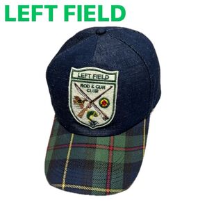LEFT FIELD ROD & GUN CLUB アメリカ製デニム チェック柄 キャップ美品