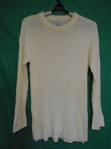  beautiful goods * stereo . Dio s* rib knitted One-piece * eggshell white *size3