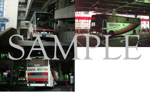 Ｆ【バス写真】Ｌ版３枚　奈良交通　ブルーリボン　やまと号　大宮線