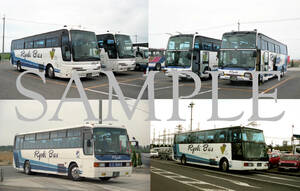 F[ bus photograph ]L version 4 sheets both . bus Aero Queen aero bus . cut car 4 kind 