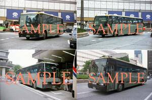 Ｄ【バス写真】Ｌ版４枚　富士急行　エアロバス　ブルーリボン　高速車