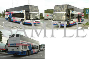 D【バス写真】L版3枚　西日本JRバス　エアロキング　プレミアムドリーム