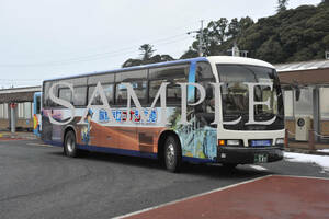 D【バス写真】Ｌ版１枚　日ノ丸自動車　西工ネオロイヤルC　鳥取砂丘コナン空港　連絡バス