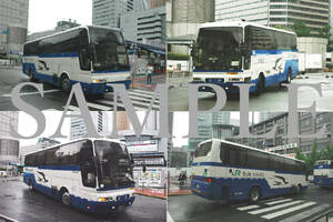 D[ bus photograph ]L version 4 sheets JR bus Kanto Aero Queen Ⅰ Dream number Osaka station (1)