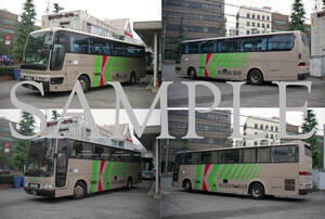 F[ bus photograph ]L version 4 sheets . south bus Aero Queen Ⅰ Selega nok Turn 