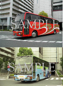 D【バス写真】Ｌ版２枚　岐阜バス　エアロクイーンMV　大阪線