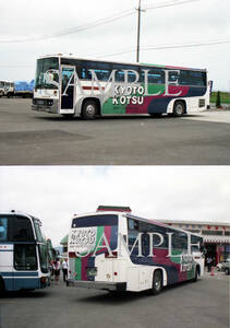 F[ bus photograph ]L version 2 sheets Kyoto traffic D3 Blue Ribbon . cut car 