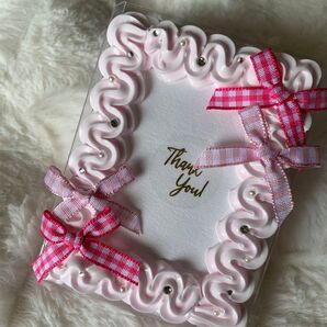 【1点限り】ホイップデコ トレカケース 推し活 推しカラー ピンク リボン