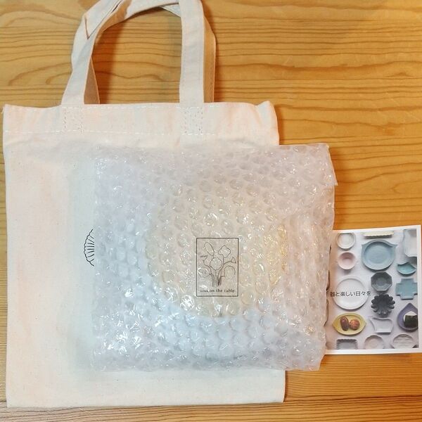 よしざわ窯 未使用品 ギフトinバッグ ホワイト クッキー皿 2客 小皿 益子焼